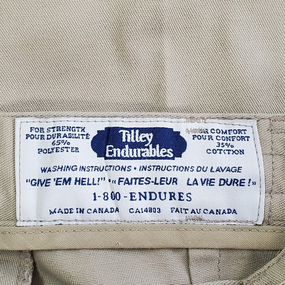 Tilley Endurables Women Chino Pants Size 12 Tapered Pleated Hiking Outdoors - Picture 5 of 13